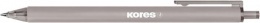 Golyóstoll, 1,0 mm, nyomógombos, háromszögletű, KORES "Klick Vintage", vegyes színek