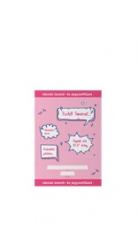 Füzet, tűzött, A5, üzenő, 32 lap, ICO, rózsaszín